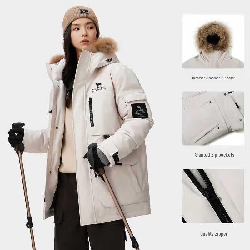 CAMEL Unisex 3-Proof Duck Down Jacket A13CAPN133