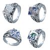 Anime Attack On Titan Wings of Liberty Enamel Ring for Women Men Rose Sword Flag Finger Metal Rings Fans Cosplay Party Jewelry