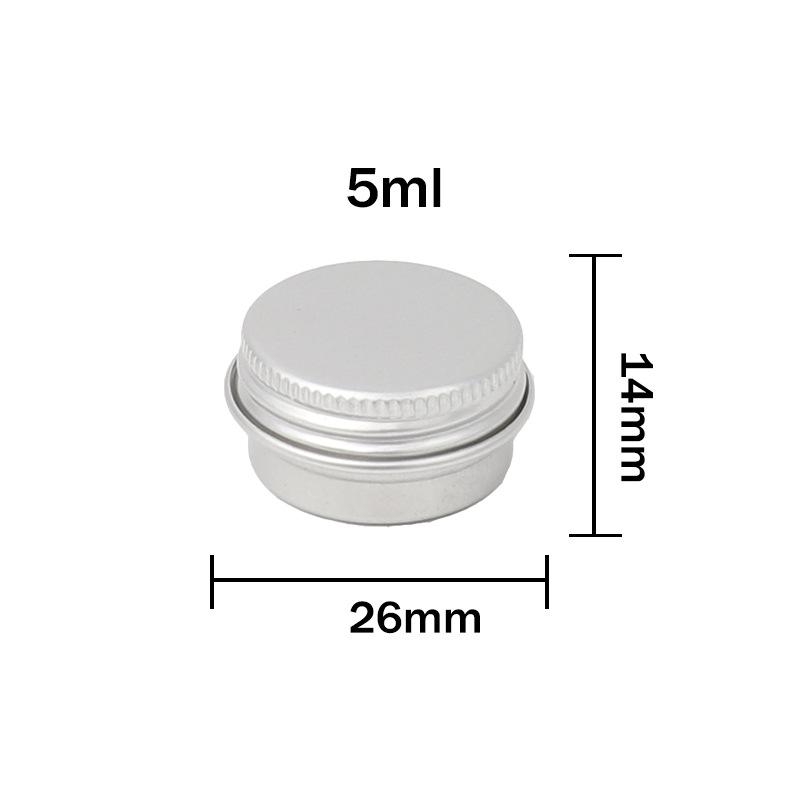 

5/10/15/20/30/50/60/80/100/150/200gEmpty Aluminum Box Lids Silvery Tin Cans Round Metal Box Empty Ceam Jar Cosmetic Containers 10pcs