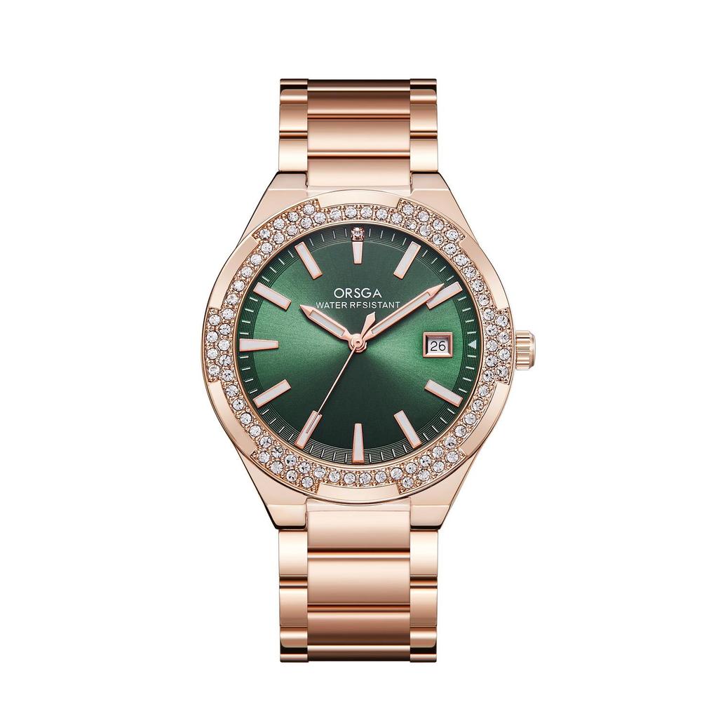 ORSGA Light Luxury Women's Rhinestone Calendar Quartz Watch