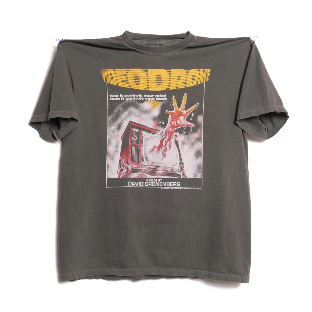 Videodrome Tee Men's T-shirts for Unisex All-Season Men's T-Shirt Black Casual Crew Neck Tee