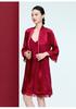 New 100% Mulberry Silk Comfortable and Fashionable Lace High-End Home Wear Sleepwear Women's Silk Nightgown Single Robe
