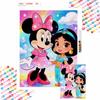 5D DIY Disney Diamond Art Painting Kit Minnie Jasmine Creative Home DecorCrafts & Hobby Wall Art for Adults & Kids Beginners Ideal Gift