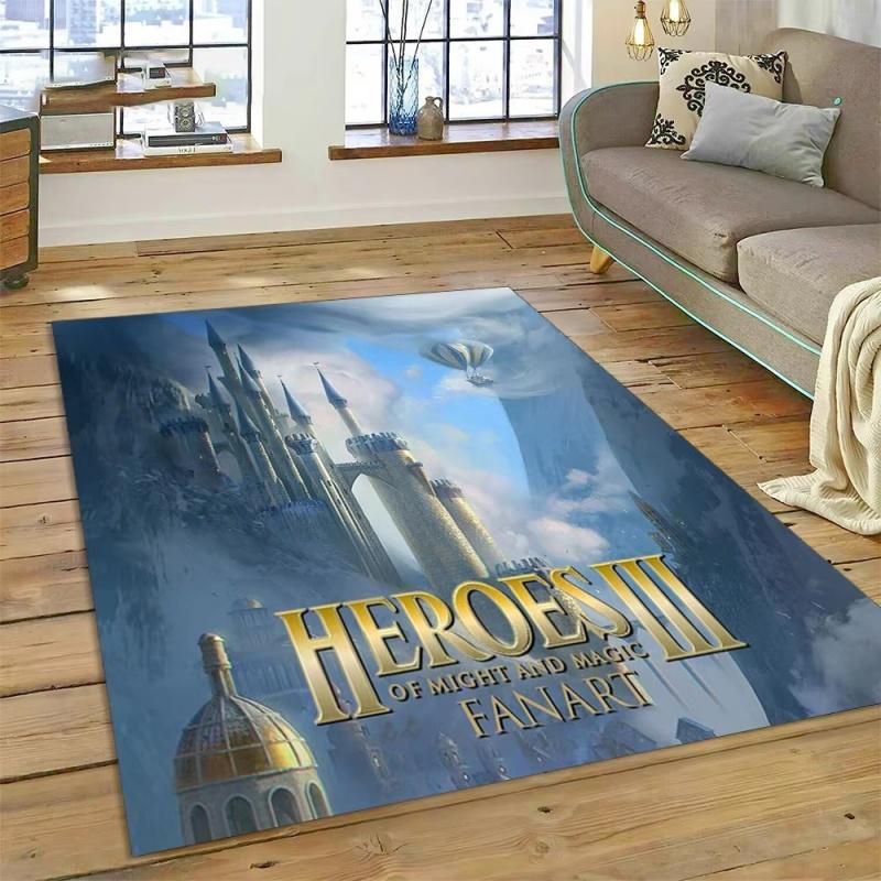 HD Heroes of Might and Magic Retro Games Rug Carpet for Living Room Bedroom Decor,Floor Mat Non-slip Decoration for Sofa Doormat