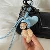 Heart Keying Creative Car Key Chain Lovely Bear Keychain Bag Charm Phone Keychain Woven Rope Pendant Bag Decorations