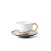 Auratic Blue and White Landscape Ceramic Tea/Coffee Cup Set