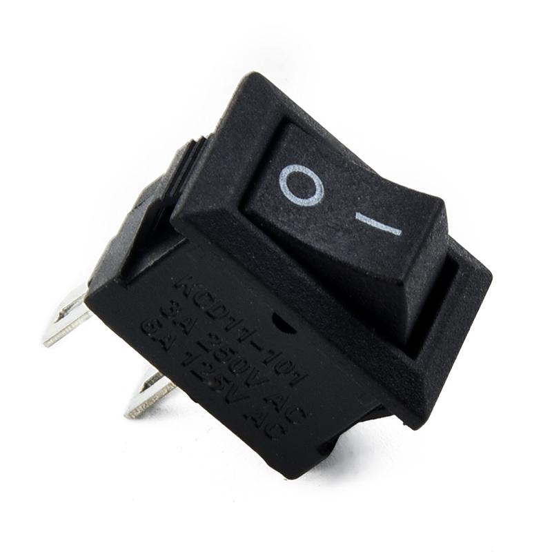 10Pcs 12V Round Rocker Switch AC 6A/250V For Car Boat Automotive RV Black With Pre-soldered Wires Auto Car Truck Boat Round