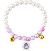 Pearl Cat Collar with Bell Rhinestones Teardrop Pet Necklace for Small Dog Colorful Pearls Elastic Charm Collar for Cats Puppy Wedding Party Dress