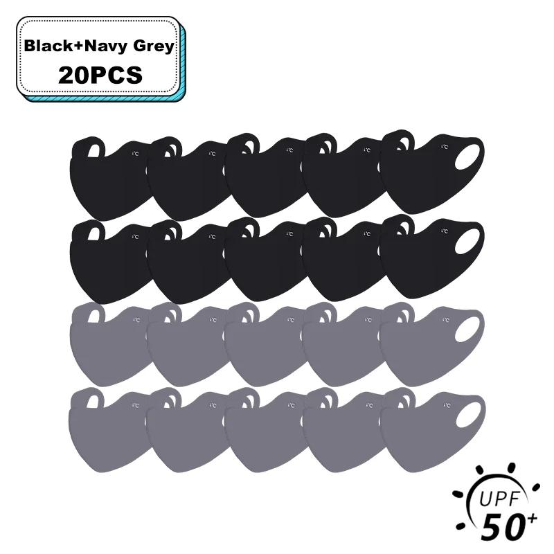 1-20 Pcs Summer UV Protection Mask 3D Ice Silk Breathable Traceless  Sunscreen Riding Mask Fashionable Hyaluronic Acid