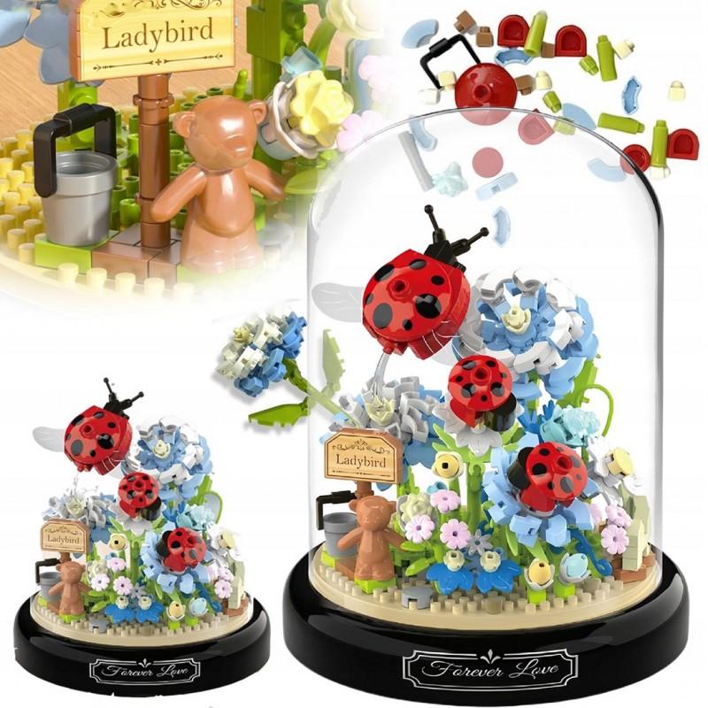 Flowers and Ladybugs from Building Blocks Under the Dome, 596 Pieces +12 Years Kl02