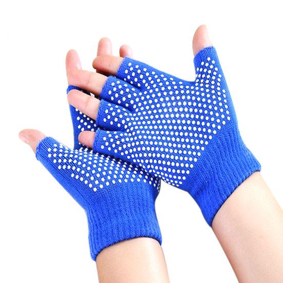 Damen Atmungsaktive Rutschfeste Outdoor Fitnessstudio Sport Yoga Übung Halbfingerhandschuhe