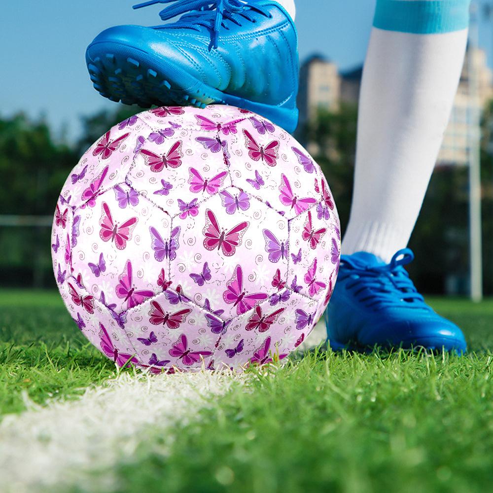 1PC Butterflies Flowers Soccer Ball Size 5 Football Machine Sewn Indoor/Outdoor Universal Football W31