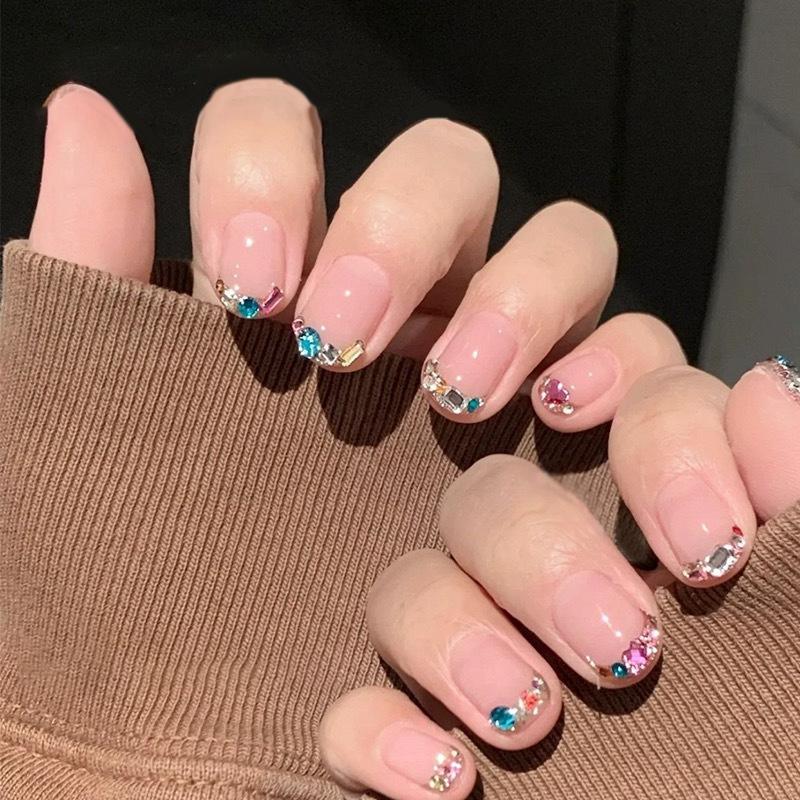 100Pcs Nail Art Mini Small Diamond Flat Back Nail Charms Rhinestones Special Shaped Crystals Nail Art Stones Decoration