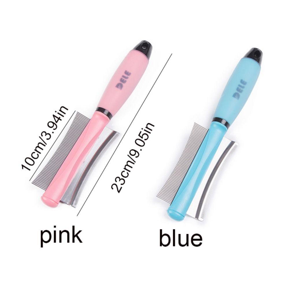 Double-Sided Double-Sided Cat Grooming Tool Comfortable Grip Cat Deshedding Brush  Cleaning