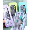 7-Piece Multi-Functional Drawing Tool Set with Colorful Cases for Students and Artists