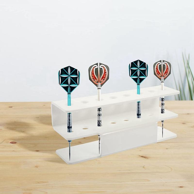 Wall Mounted Indoor Dart Holder 8-Holes Acrylic Dart Display Stand Storage Rack
