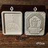 Tibetan Thangka Titanium Steel Gold Silver Pendant: Single/Double-Sided Benming Buddha Amulet