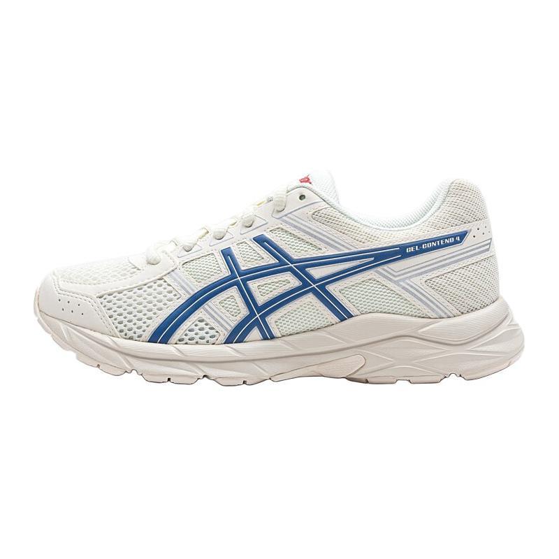 

ASICS Gel Contend 4 Physical Fitness Test & Exam Cushioning Breathable Low top Kids Running Shoes White Blue Unisex 1014A322-101 35.5
