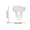 1Pc Fashion Beaded Decoration Flower Patch Detachable Tassel Embroidery Patch Crystal Chiffon DIY Sewing Decals