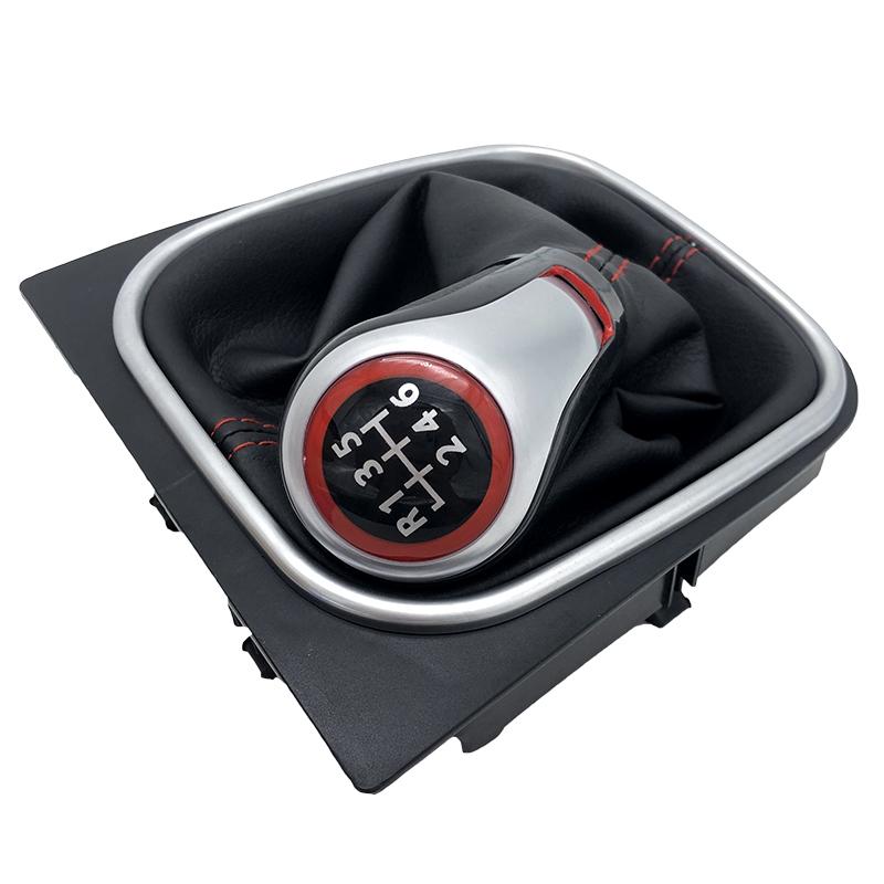 Pommeau de levier de vitesse 5/6 vitesses Soufflet Collier de soufflet Pour VW Golf 6 MK6 R20 Golf 5 A5 MK5 GTI GTD Jetta R32 A6 2004 2005 2007 2008-2014