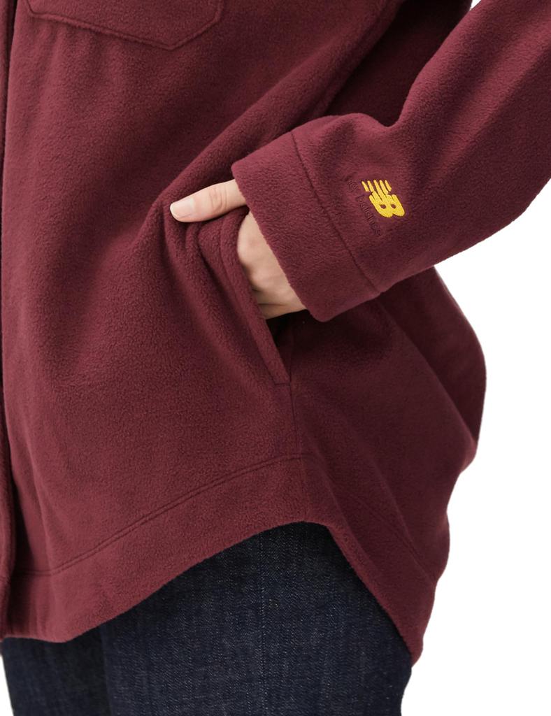 Fleece NB Athletics Fleece Shacket WJ33513 NBY L [New Balance] Women's (NB Burgundy)