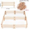 Oenux Simulation Farm Fence Scene Toy Trees House Farmer Unicorn Animals Model Miniature Craft Home Decoration Cute Kids Gift