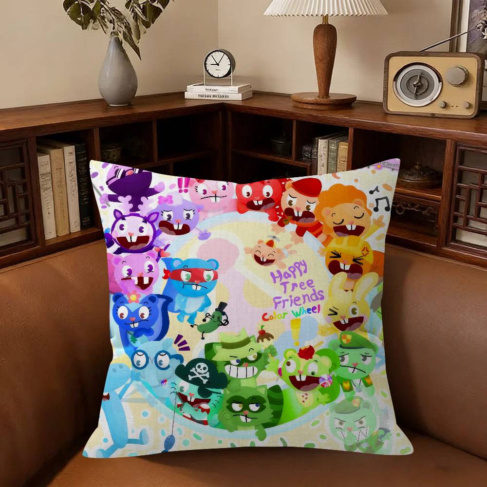 Anmie A-Happy Tree Friends-S Pillow Cover Sofa Cushion Cover Home Room Decoration Children Gift
