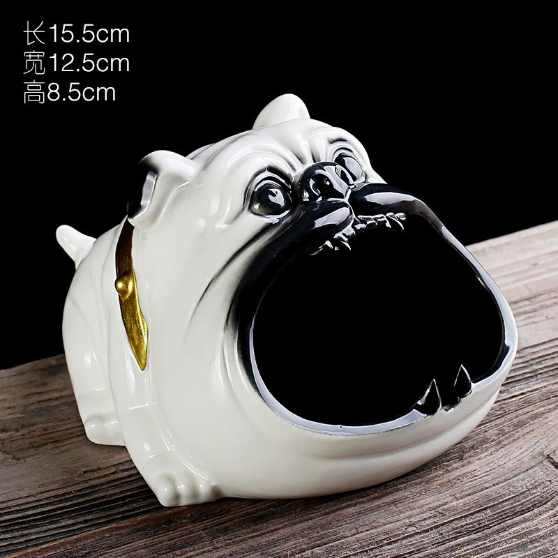 Ceramic Dog Ashtray Cute and Creative Decoration Large Ashtray Personalized and Trendy Living Room Light Luxury Anti Fly Ash