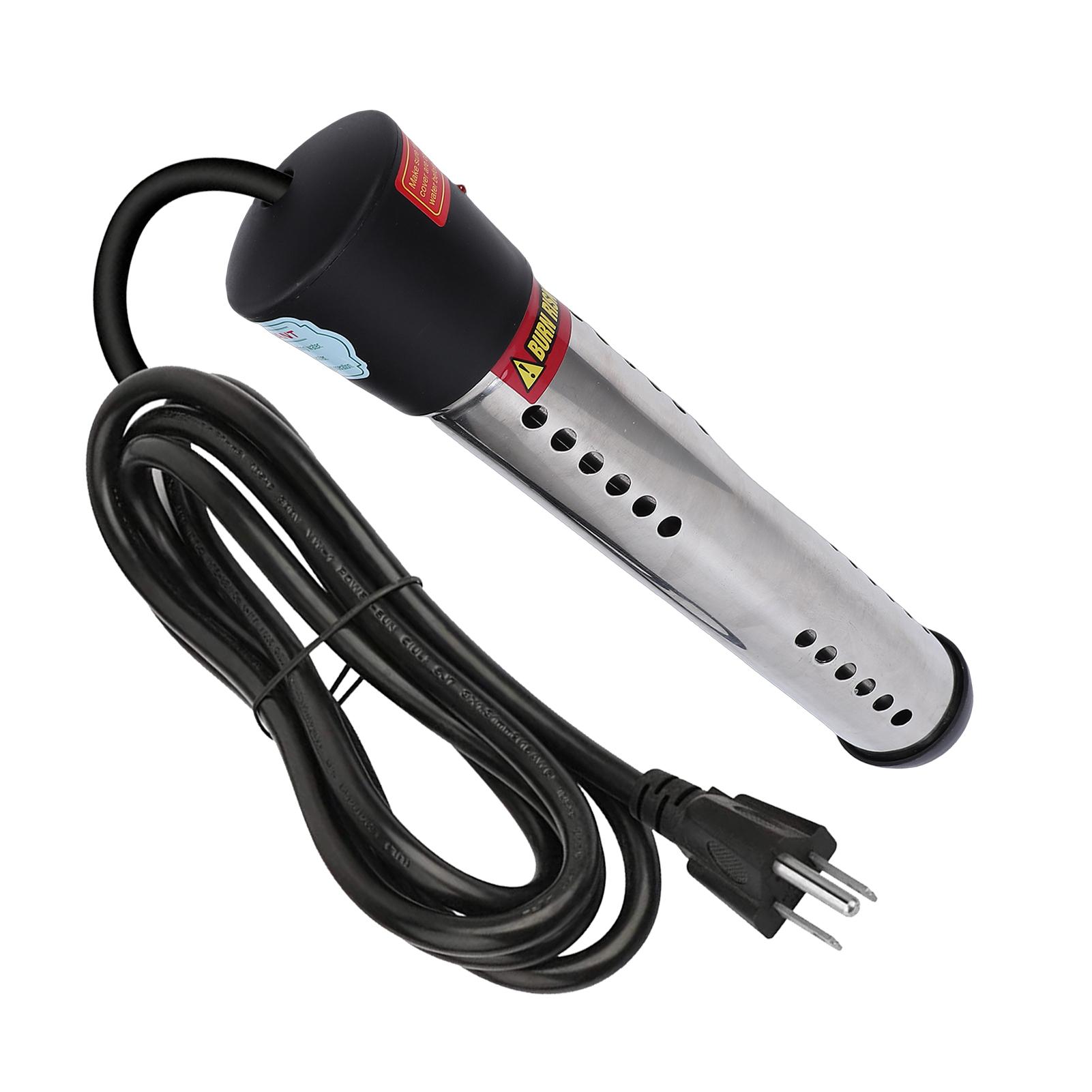 

Electric Submersible Heater, Immersion Water Heater Electric, 1500W Fast Heating Portable Water Heater with Stainless Steel Guard for Buckets, Bathtub