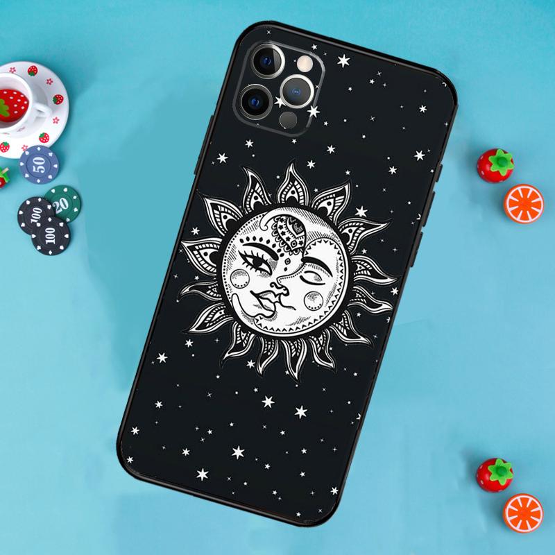 SUN AND MOON Mystic Zodiac Phone Case For iPhone 17 Air 14 16 15 11 12 13 Pro Max 12 13 mini 15 16 Plus 16e Cover Funda