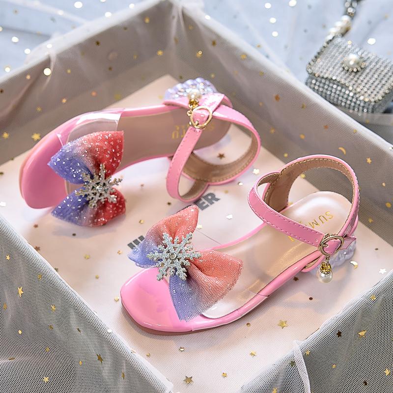 Girls shoes, children's princess sandals 2025 new summer summer models, little girls, middle-aged and older children, baby soft soles, foreign style