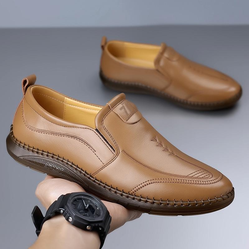 Fashion Solid Color Soft Sole Loafers for Men Fashion Casual Summer Autumn Designer Shoes Male 2025 New Business Driving Shoes Man