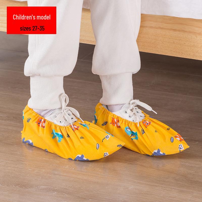 Reusable, Breathable Cotton Shoe Covers - Washable, Thickened, Wear & Stain Resistant, Dust-Proof; Ideal for Students, Computer Rooms, Unisex
