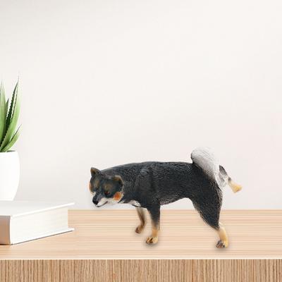 Simulated Dog Model PVC Sleeping Pooping Pug Shiba Figurine Statue Sculpture Home Office Desktop Decoration Ornament Kids Educational Animal Toy