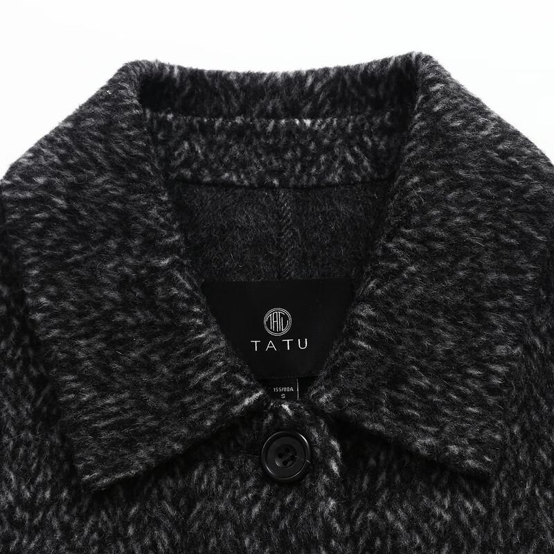 Tatu Women's Herringbone Wool Blend Double-Faced Coat