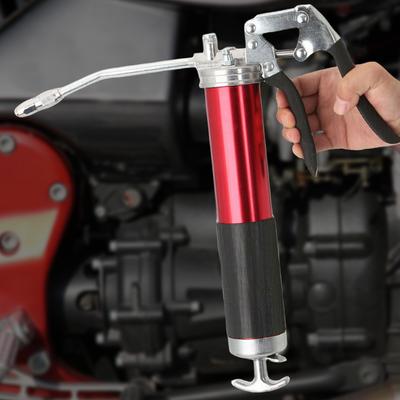 Manual Grip Grease Gun 6000-7000 PSI 400CC Handheld Grease Filling with Flexible Hose for Car Truck Forklift Excavator Bulldozer