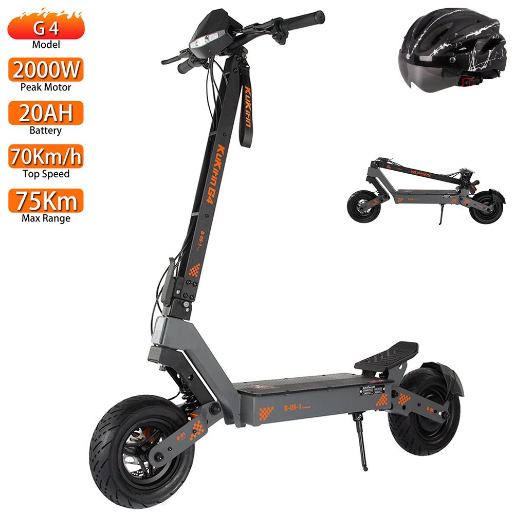 Electric Scooter Adult Kukirin G4 2000W Motor Top Speed 70Km/h Foldable Electric Scooter 60V 20AH Max Range 75Km Load 120Kg