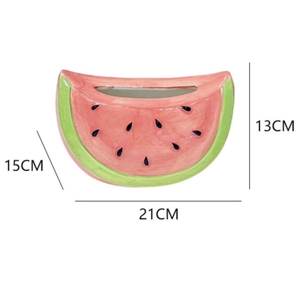 Ceramic Tissue Box Cover Case Watermelon Shaped Paper Napkin Storage Organizer for