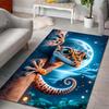HD Lustiger Gecko-Druck Teppich für Wohnzimmer Schlafzimmer Badezimmer Matte Kreative Fußmatte Sofa Tisch Heimdekoration Bereichsteppich Robust