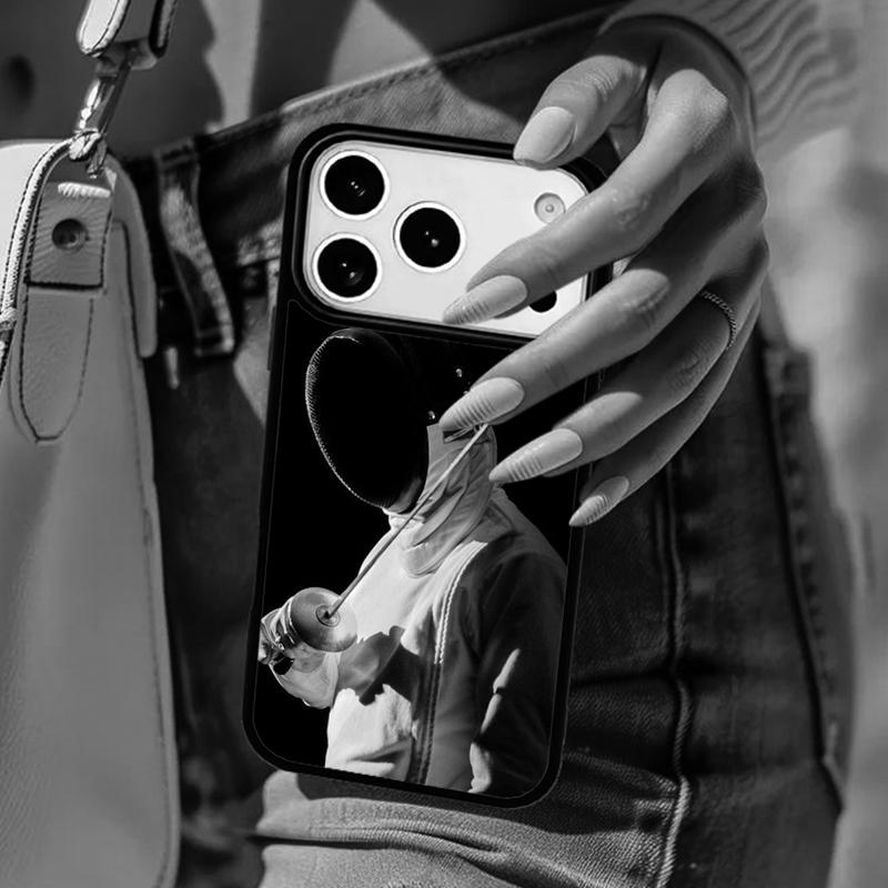 Fencing Sport Phone Case For iPhone 17 Air 14 15 13 12 Max Cover For Apple 14 15 16 16e 11 Pro Max Plus Coque