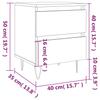 Nightstand Concrete Grey 40 x 35 x 50 cm Particleboard