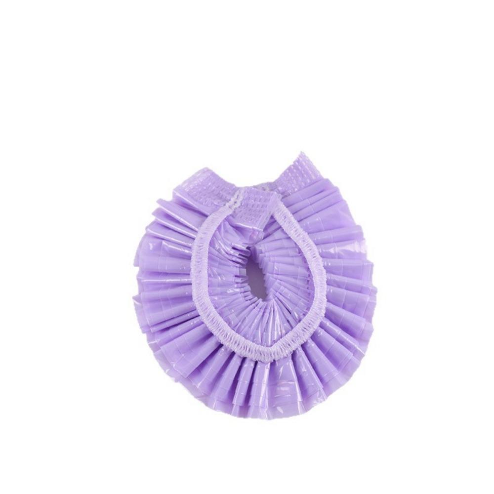 100pcs Waterproof PE Disposable Shower Caps, Elastic Clear Bath Caps for Salon, Home, Hotel & Travel