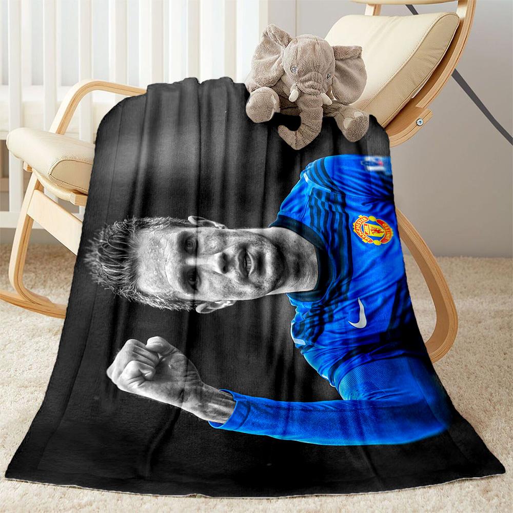 Football Player Celebration Blanket Durable Comfort Great for Office Chair Livingroom Office Four Seasons Universal Digital Print
