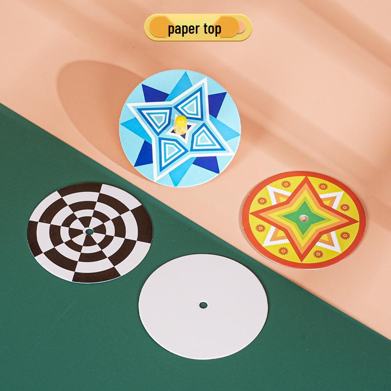 DIY Handmade Paper Gyroscope Kit: Visual Stop, Science Experiment, STEAM Teaching Aid