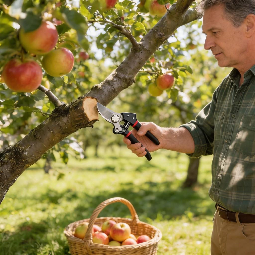 Garden Pruning Shears With Heavy Duty Blades For Fruit Tree Trimming And Garden Maintenance
