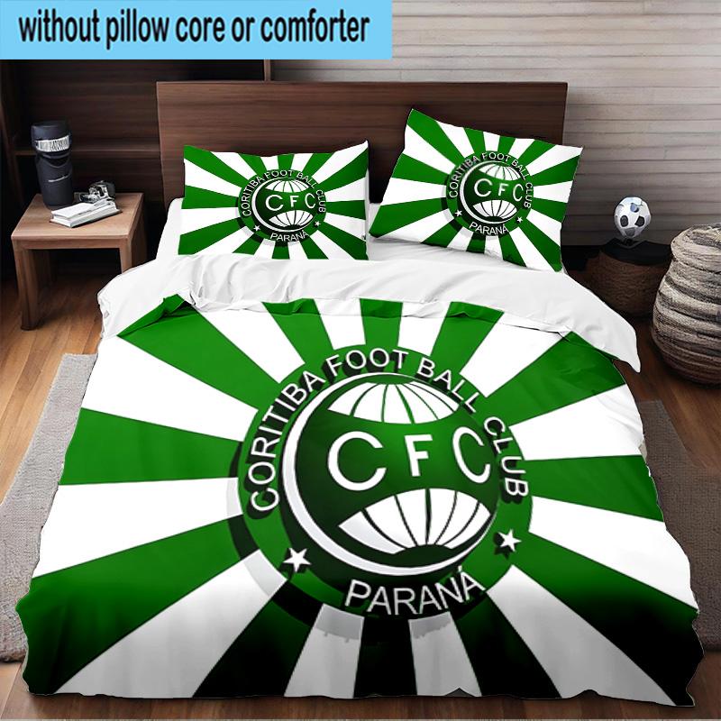 3PCS Coritiba Football Club Crest Bedding Set For Bedroom, Dormitory,Including 1pc Duvet Cover And 2pcs Pillowcases Large size Fan gift