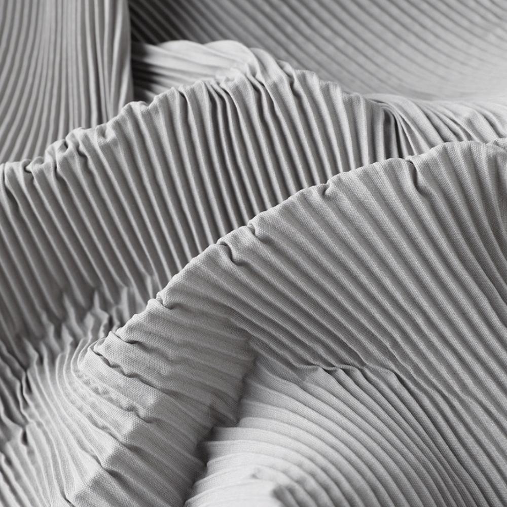 150X100cm Pleated Fabric Wrinkled Texture Micro Elastic Crepe Fabric Soft Crepe Textured Fabric Satin Fabric Summer Clothes 150 x100cm светло-серый