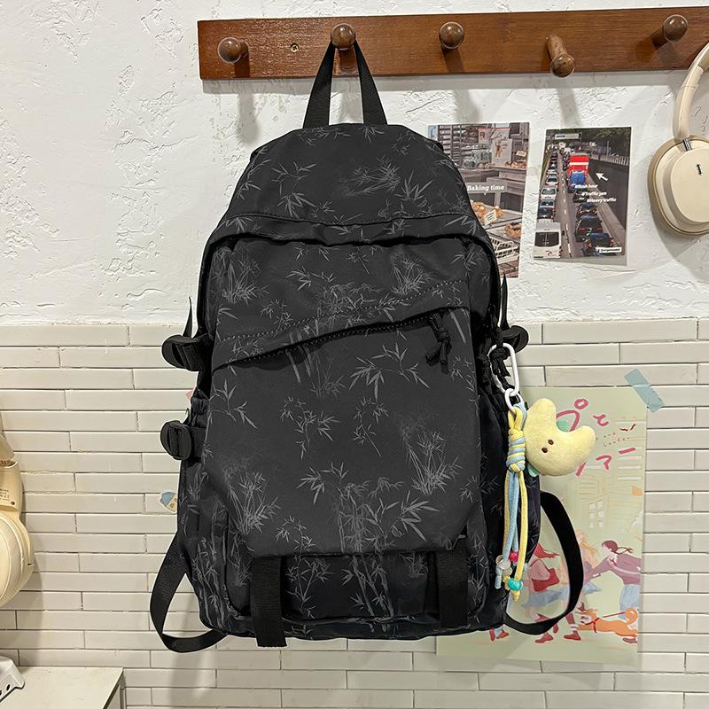 Schoolbag1011 New National Style School Bag Female College Students Casual Simple Large Capacity Backpack Junior High School Students Lightweight