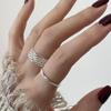 Trendy Geometric Twist Stackable Open Ring for Women’s Index Finger