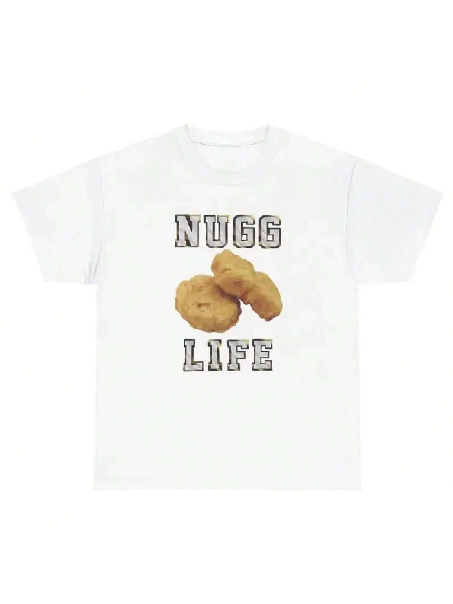 Nugg Life T Shirt Funny Chicken Nugget Lover Oddly Specific Weird Humor Tee S разноцветный
